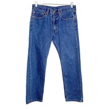 Levi&#39;s 505 Mens Jeans Regular Fit 34 x 32 Dark Stonewash - £27.87 GBP