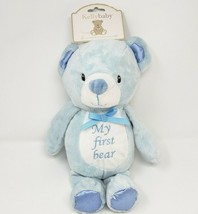 New Kelly Baby Blue My First 1ST Teddy Bear Rattle Stuffed Animal Plush Toy Soft - £29.72 GBP