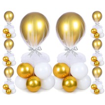 8 Set Table Centerpieces Balloons Stand Kit, Table Balloon Stand Holder With Bas - £40.17 GBP