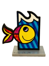 Romero Britto Signed &quot;Boom Fish&quot; L. Edition 3/1000 Multicolor Metal Sculpture - $800.00