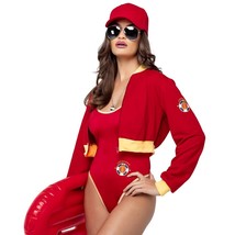 Lifeguard Costume Set Swimsuit Style Bodysuit Jacket Beach Patrol Baywatch 6191 - £54.52 GBP