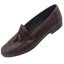 SH27 Brassboot Men 9M Cognac Brown Genuine Crocodile Alligator Tassel Lo... - £90.28 GBP