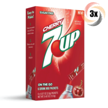 3x Packs 7UP Singles To Go Cherry Flavor Drink Mix | 6 Singles Each | .47oz - £7.84 GBP