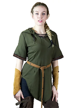Beautiful Medieval Celtic Viking Women hood Tunic renaissance shirt SCA Larp gif - £66.33 GBP