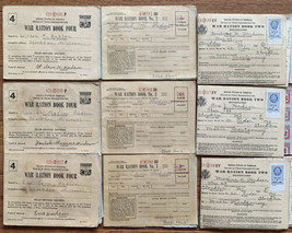 1940s US WWII War Ration Books 2 - 4 Lots Stamps  - £44.85 GBP