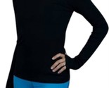 Laird Fine Rib Long Sleeve Keyhole Top Black - $45.00