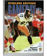 Oct 29 2001 Tennessee @ Pittsburgh Steelers Program Jerome Bettis 2 TD - £15.56 GBP