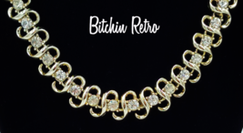 Coro Vintage Rhinestone Necklace  Beautiful Bridal Piece  Loads of Fire and Ice - £34.65 GBP