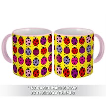 Cute Printed Ladybugs : Gift Mug Bright Pattern Floral Starry Striped Butterfly  - £12.70 GBP