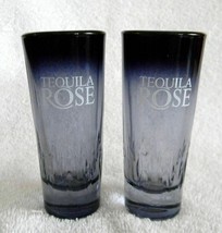 2 New Tequila Rose Shot Glasses Smoke Color Textured Design Shooters - £16.99 GBP