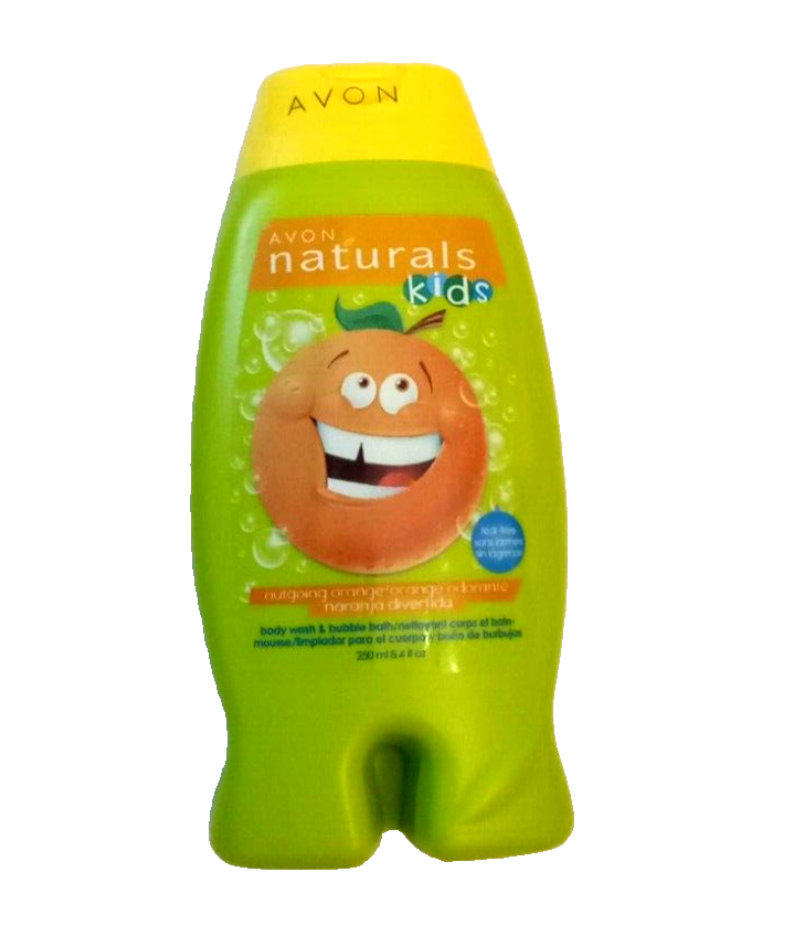 Avon Naturals Kids Outgoing Orange Bubble Bath 8.4 oz New SEALED Bottle - $9.83