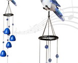 Mothers Day Gifts for Mom Wife, Blue Jay Wind Chimes for Outside, Wind C... - £23.35 GBP