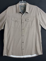Drake Mens XL Long sleeve Plaid Button Down Shirt Zip Pocket Embroidered Logo - £12.93 GBP