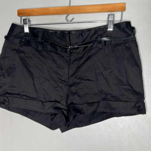 Stooshy black belted cuffed shorts, size 11 - $9.80