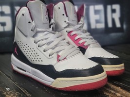 Pre-Owned Jordan Flight SC White/Black/Pink Shoe 630611-119 Big Kid 6y - $643.74 MXN
