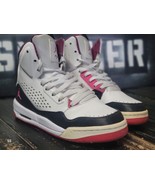 Pre-Owned Jordan Flight SC White/Black/Pink Shoe 630611-119 Big Kid 6y - $649.65 MXN