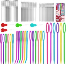 UOOU 73 PCS Yarn Needles Set, 7 Sizes Large Eye Plastic Blunt Needles for  - £13.31 GBP