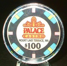 (1) $100. PALACE CASINO CHIP- Mountain Lake Terrace, Washington - 2012 - £23.94 GBP