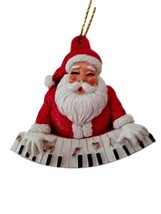 Santa Piano Keyboard New Orleans Merry Christmas Ornament Party Favors - £4.34 GBP