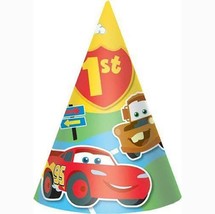 Disney Cars 1st Birthday Cone Hats Birthday Party Favors 8 Per Package New - £3.91 GBP