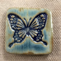 Butterfly - Handmade Ceramic Refrigerator Magnet - £7.86 GBP