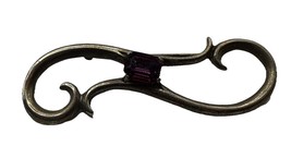 Sterling Silver Amethyst Pin Brooch “Charles Horner Design” Unsigned 6g - $24.70