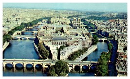 France A view of Paris and the River Seine Pan Am Airline Issued Postcard  - £14.83 GBP