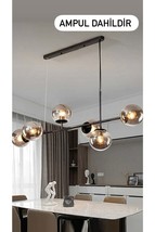 Rikardo Modern Glass Complete Black Chandelier E 27 Lampholder Compatibl... - £110.31 GBP