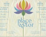 Place Astor Placemat Menu in French and English Montreal Canada - £14.24 GBP