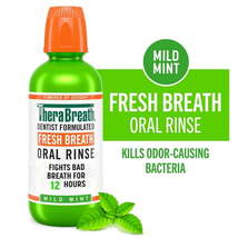 TheraBreath Fresh Breath Mouthwash, Mild Mint, Alcohol-Free, 16 fl oz - £14.34 GBP