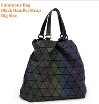 Maelove Luminous bags Women Geometry lattic Sequins Mirror Saser Plain Folding B - £43.06 GBP