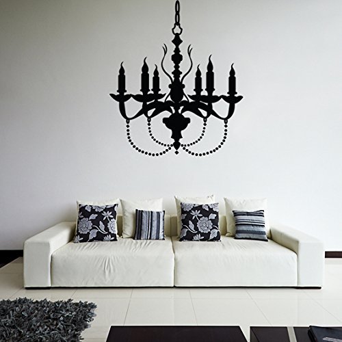 ( 79'' x 68'') Vinyl Wall Decal Chandelier / Lamp with Candles Art Decor Sticker - $130.78