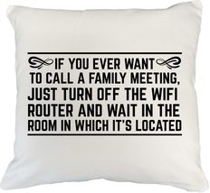 Make Your Mark Design Funny Turn Off The WiFi White Pillow Cover for Mom... - £18.90 GBP+