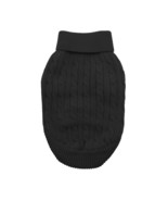 Cable Knit Jet Black 100% Combed Cotton Dog Sweater Sizes XXS-3XL - €21,45 EUR