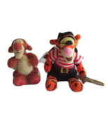 Lot of 2 Winnie the Pooh Plush Disney Store Tigger Pirate 9&quot; Bean Bag + ... - $13.30