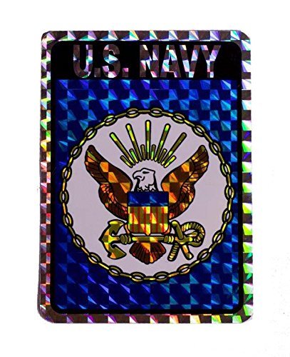 AES USN Navy Emblem Rectangle Reflective Decal Bumper Sticker - $3.45
