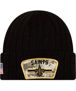 Mens New Era New Orleans Saints Salute to Service Knit Beanie - BLACK - ... - $24.11