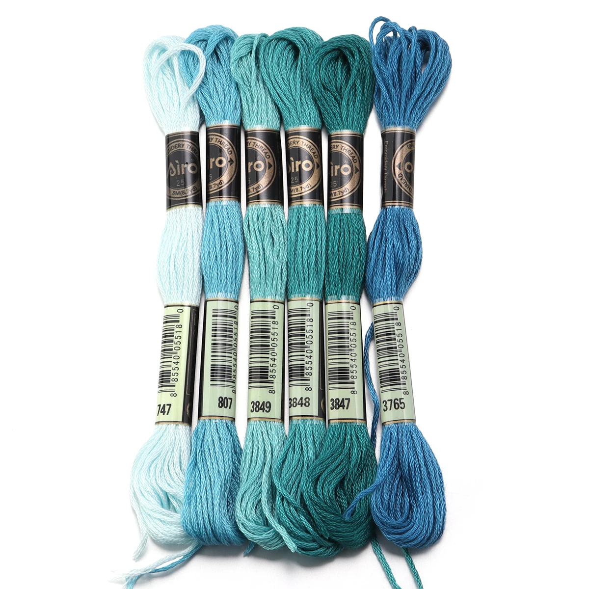6pcs/lotPolyester Cross Stitch Thread Embroidery Accessories For -blue s... - $4.57 CAD