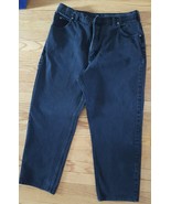 LANDS&#39; END BLACK HIGH RISE STRAIGHT JEANS PANTS WOMENS Size 18 Regular - $6.93