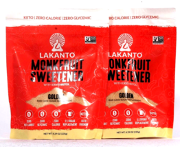 2 Bags Lakanto 8.29 Oz Golden Monkfruit Sweetener With Erythritol BB 1/1... - $27.99