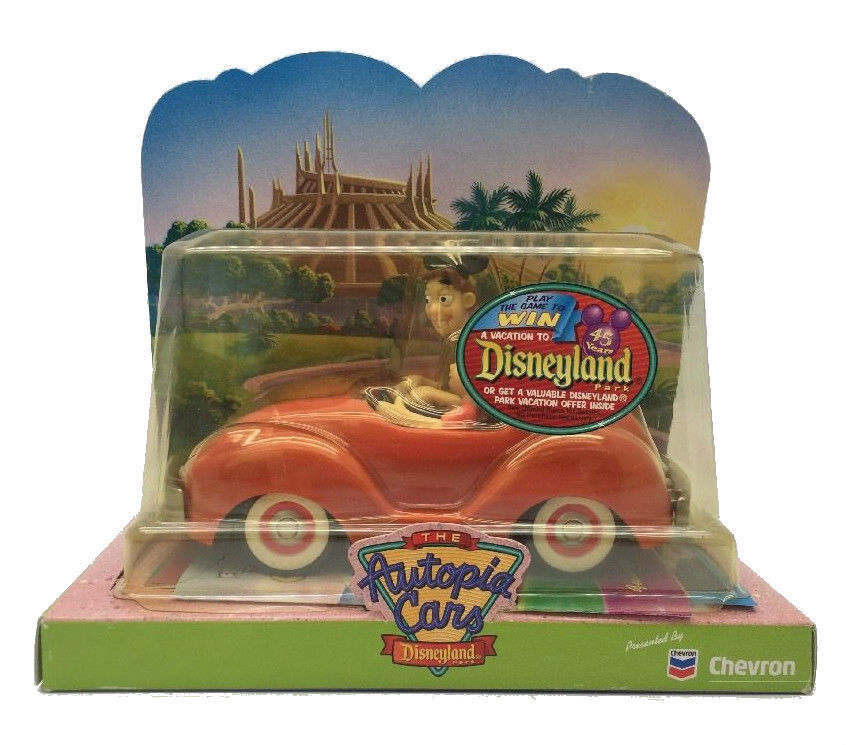 CHEVRON Autopia Cars DISNEYLAND Suzy Orange Car Tomorrowland Mouseketeer Ears - $20.51