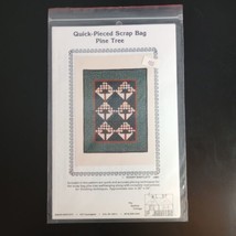 Scrap Bag Pine Tree Quilt Pattern The Quilted Cottage Quick-Pieced 26&quot;x34&quot; VTG - £2.22 GBP