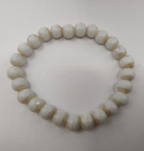 White Beaded Adjustable Bracelet - £3.59 GBP