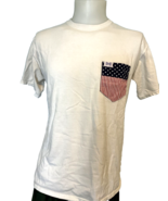 Fraternity Collection Men&#39;s Tee Shirt White with Flag Pocket Size M - $234.94 MXN