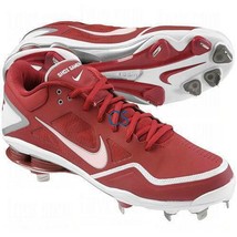 Mens Baseball Cleats Nike Shox Gamer Red Lightweight Metal Shoes NEW $80-sz 16 - £15.82 GBP