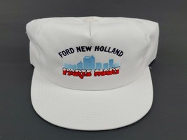 Vtg Ford New Holland Embroidered Parts Mart K-Products Snapback Hat USA Good Con - £15.38 GBP