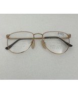 VTG New Europa Gold Metal Oxford Eyeglass Frames  51-18-140 Round Gold G... - $25.00