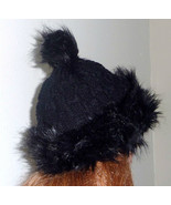 BP Black Knit Winter Hat with Fur Trim NWT - $27.47 CAD