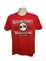 2017 Rockland County Wrestling Championship Adult Medium Red TShirt - £11.83 GBP