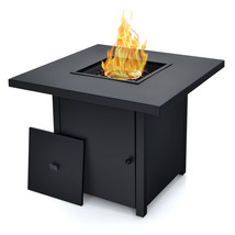 32&quot; Propane Fire Pit Table 40000 BTU Square Patio Heater W/Lid&amp;Glass Beads - £310.52 GBP